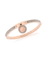 Michael Kors - Pink Heritage Pvd Rose Goldtone Stainless Steel Bracelet - Lyst