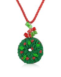 Dolci Gioie - Green Christmas Wreath Necklace - Lyst