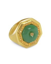 Sho London - Metallic Aventurine Clementina Ring - Lyst