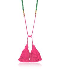 Aurelie Bidermann - Green Jaspe Beads 18k Gold-plated Sioux Necklace - Lyst