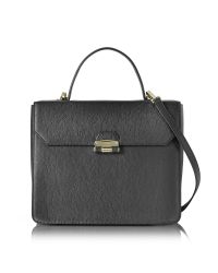Furla Black Chiara Medium Top Handle Satchel Bag