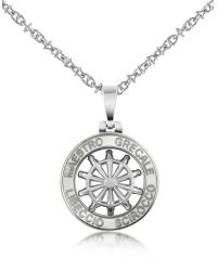 FORZIERI - Metallic Stainless Steel Cutout Rudder Pendant Necklace - Lyst