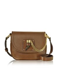 Michael Kors - Brown James Medium Leather Saddle Bag - Lyst