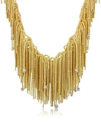 Orlando Orlandini - Flirt - Diamond Drops 18k Yellow Gold Thread Necklace - Lyst