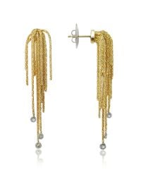 Orlando Orlandini | Flirt - Diamond Drops 18k Yellow Gold Earrings | Lyst