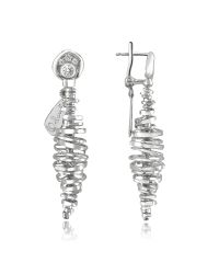 Orlando Orlandini | Galaxy - 18k White Gold Drop Earrings | Lyst