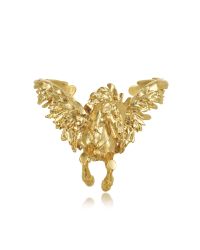 Roberto Cavalli - Metallic Pegaso Antique Gold Bracelet - Lyst