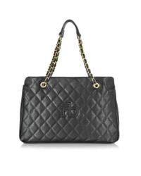 Roccobarocco - Natural Rb Cassata Black Eco Leather Quilted Bag - Lyst