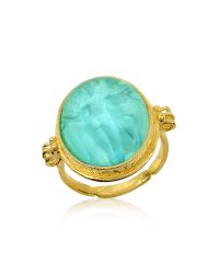 Tagliamonte | Blue Three Graces - 18k Gold Turquoise Mother Of Pearl Cameo Ring | Lyst