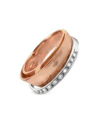 Torrini - Pink Tama - Diamond Channel 18k Rose Gold Band Ring - Lyst