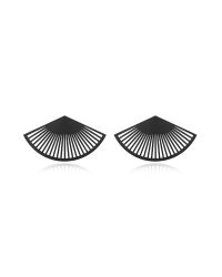 Vojd Studios - Metallic Phase Black Fan Earrings - Lyst