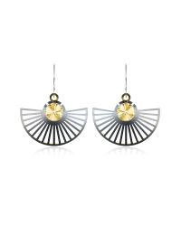 Vojd Studios - Metallic Phase Precious Sterling Silver Fan Dangle Earrings - Lyst