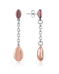 Zoppini - Brown Coffee Collection - Stainless Steel Drop Earrings - Lyst