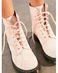 pink suede doc martens