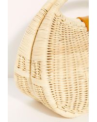 Free People White Penelope Basket Clutch