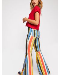 Free People Multicolor Just Float On Printed Flare Jeans By We The Free