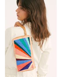 Free People Blue Fp X Mercado Global Ines Wristlet Clutch