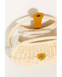 Free People White Penelope Basket Clutch