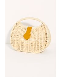 Free People White Penelope Basket Clutch