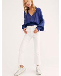 free people one solid smocked top