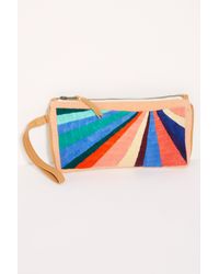 Free People Blue Fp X Mercado Global Ines Wristlet Clutch