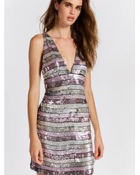 Free People Synthetic Clothes Dresses Party Dresses Ruby Sequin Mini Dress In Silver Metallic Lyst