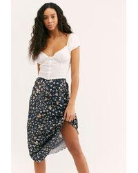 kendall satin midi skirt