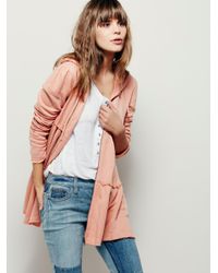 tiered trapeze zip sweatshirt