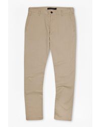 French Connection | Natural Sam Slim Cotton Trousers for Men | Lyst