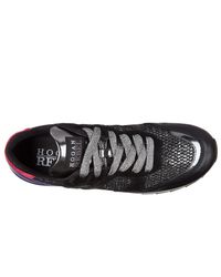 Hogan Rebel Shoes Leather Trainers Sneakers R261 Allacciato in Nero (Black)  | Lyst