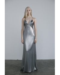 liquid silver dress