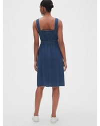 gap button down denim dress