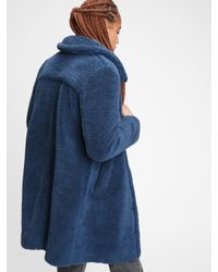long teddy coat gap