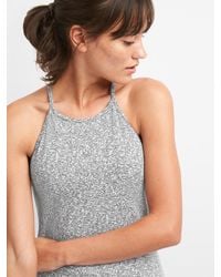 high neck built in bra tank
