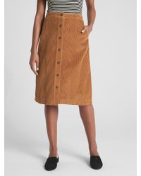 gap button front skirt