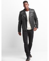 gap leather moto jacket