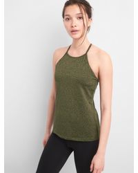 high neck tank top with built in bra