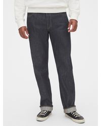 Gap Denim Buckle-back Selvedge Standard Fit Jeans in Blue for Men - Lyst