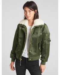 gap green bomber jacket