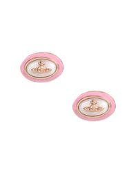 Vivienne Westwood - Dalia Earrings Pink Gold/pink Mother Of Pearl - Lyst