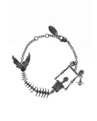 Vivienne Westwood - Metallic Ariel Skeleton Bracelet Gunmetal - Lyst