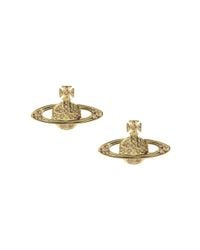 Vivienne Westwood - Metallic Mini Bas Relief Earrings Gold - Lyst