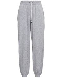 Brunello Cucinelli Gray jogger In Wool And Cashmere