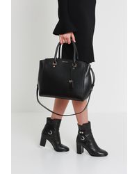 benning large leather satchel black