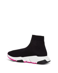 Sneaker Speed con Suola Rosa di Balenciaga in Nero | Lyst