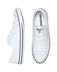 converse all star dainty white leather