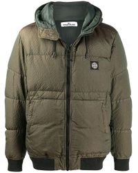 Stone Island Jas Loom Woven Down Light Blue - STONE ISLAND ONLINE
