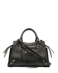 Balenciaga Neo Classic Small Top Handle Bag In Black Grained Calfskin |  Lyst Australia