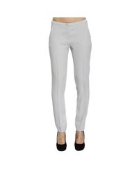 Emporio Armani | Gray Trouser Pants Cady Pockets Halter Neck | Lyst