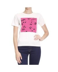 Saint Laurent | White T-shirt Woman | Lyst